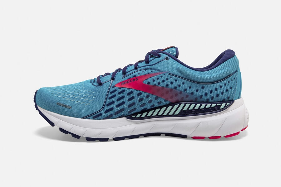 Brooks Running Shoes Womens Blue/Pink - Adrenaline GTS 21 Road - 1203-NDWZE